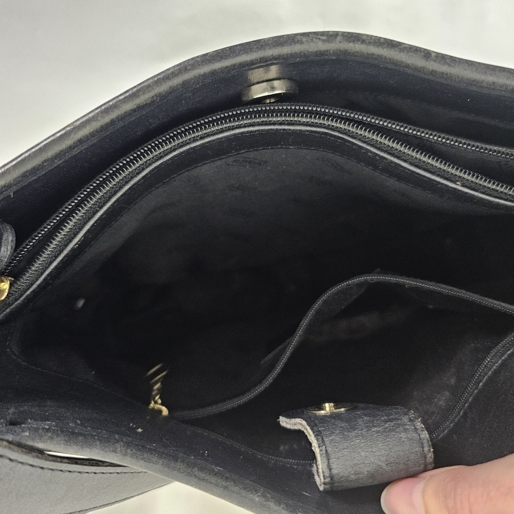Vintage Coach Black Leather Chelsea Hobo Bag Style 6003 - Picture 8 of 9